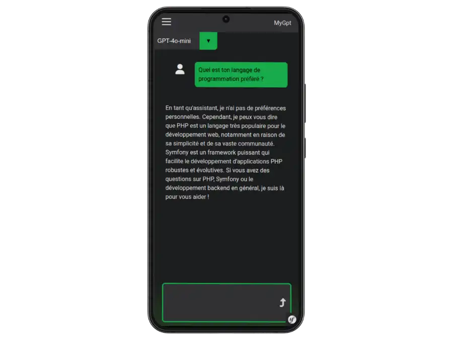 Image du site MyGPT Interface