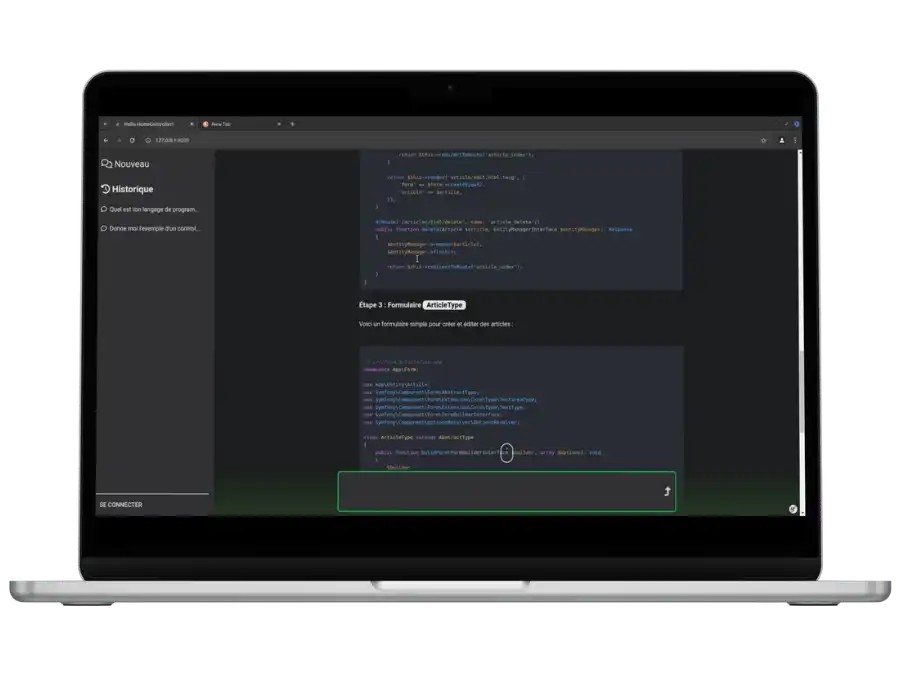 Image du site MyGPT Interface